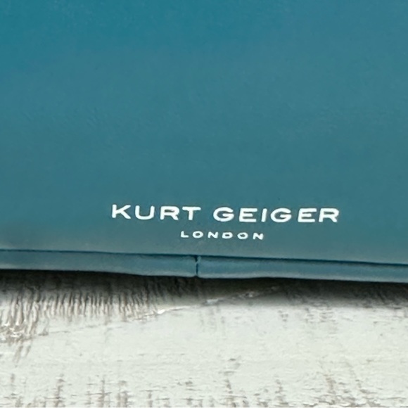 KURT GEIGER - NWOT Teal London Kensington Soft Quilted Leather Crossbody Bag - Picture 12 of 16